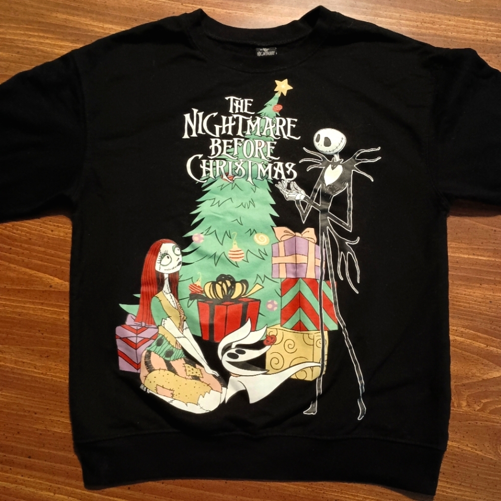 NIGHTMARE BEFORE CHRISTMAS SWEATER - Kids Large // Disney Halloween movie xmas